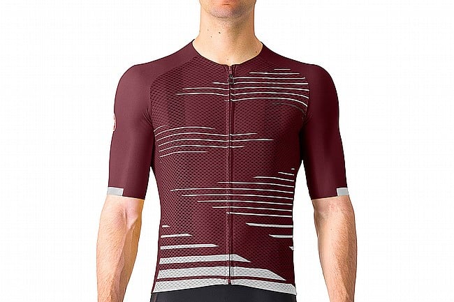 Castelli Mens Climbers 4.0 Jersey Deep Bordeaux/Silver Moon