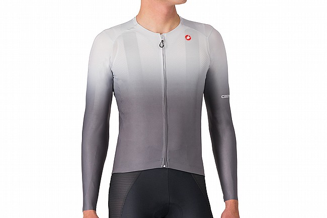 Castelli Mens UPF Long Sleeve Jersey Silver Grey