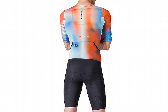 Castelli Mens Free Sanremo 3 Short Sleeve Suit Paprika/Winter Sky-Black