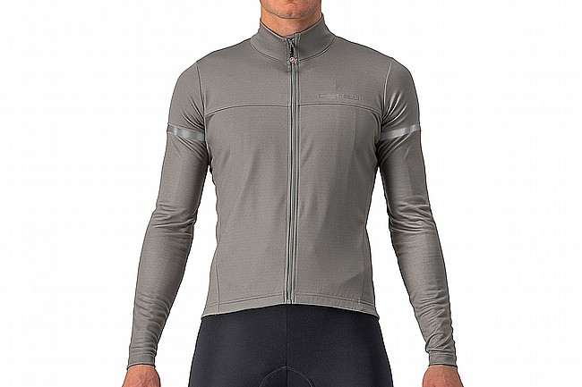 Castelli Mens Fondo 2 Jersey FZ Nickel Gray/Blue Reflex