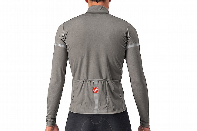 Castelli Mens Fondo 2 Jersey FZ Nickel Gray/Blue Reflex