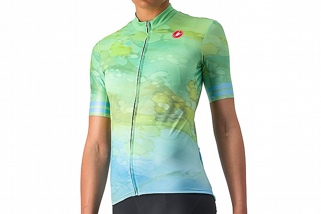 Castelli Womens Marmo Jersey Multicolor Baby Blue