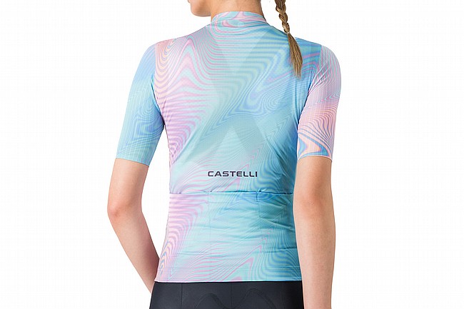 Castelli Womens Cosmic Vortex Jersey Multicolor Pink Green