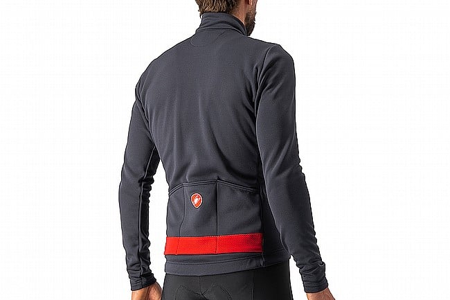 Castelli Mens Puro 3 Jersey FZ Dark Gray/Red Reflex