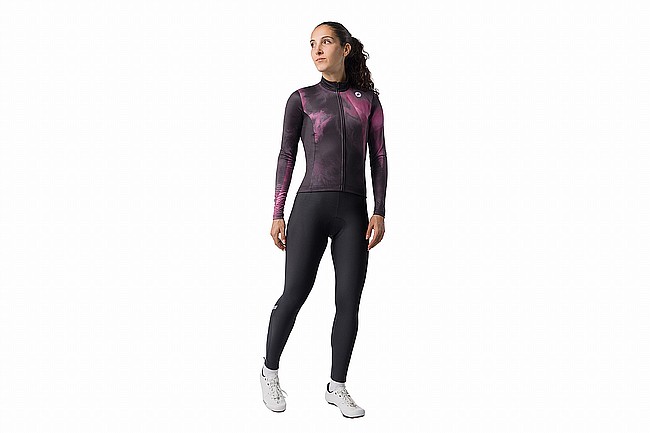 Castelli Womens Prismatic Thermal Long-Sleeve Jersey Black/Deep Bordeaux
