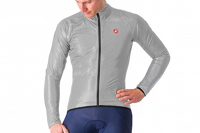 Castelli Mens Squall Shell Jacket Silver Grey/Black