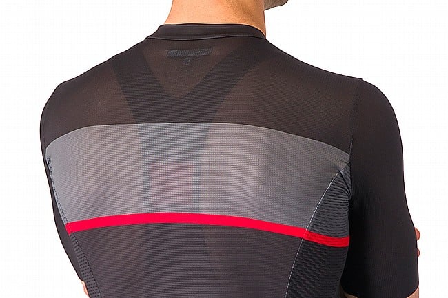 Castelli Mens Tradizione Jersey Light Black/Dark Gray-Red