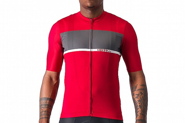 Castelli Mens Tradizione Jersey Rich Red/Dark Gray-White