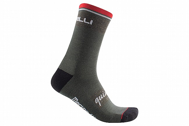 Castelli Mens Quindici Soft Merino Sock Dark Green