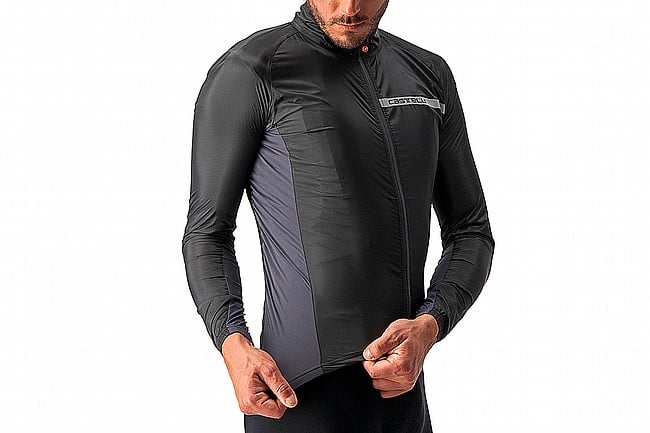 Castelli Mens Squadra Stretch Jacket Light Black/Dark Gray