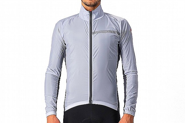 Castelli Mens Squadra Stretch Jacket Silver Gray/Dark Gray