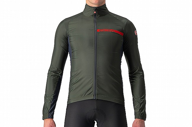 Castelli Mens Squadra Stretch Jacket Military Green/Dark Gray