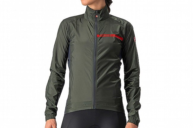 Castelli Womens Squadra Stretch Jacket Military Green/Dark Gray