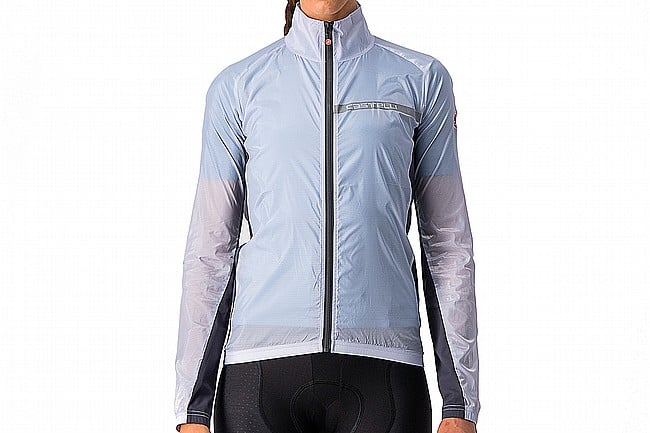 Castelli Womens Squadra Stretch Jacket Silver Gray/Dark Gray