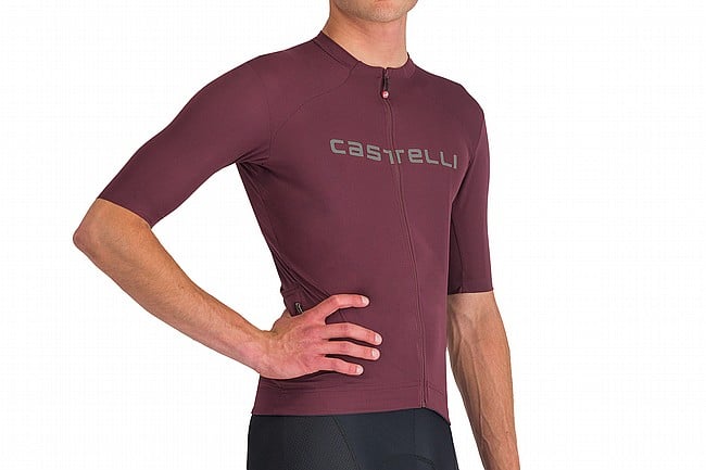 Castelli Mens Prologo Lite Jersey Deep Bordeaux/Silver Grey