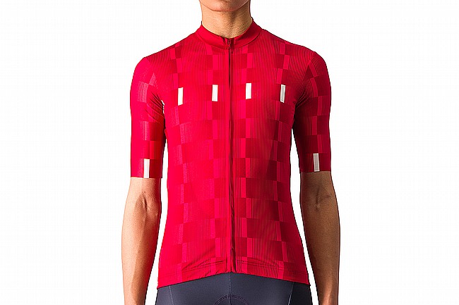 Castelli Womens Dimensione Jersey Rich Red/Hibiscus-White