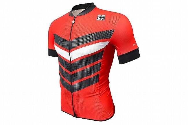 De Soto Mens Skincooler Full Zip Tri Top Red Chevron