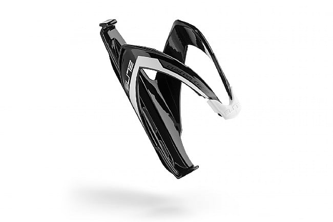 Elite Custom Race Water Bottle Cage Gloss Black/ White