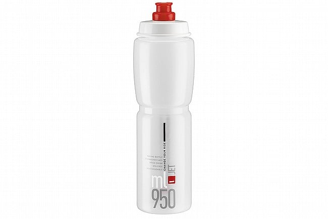 Elite Jet Water Bottle (950 ml) Clear w/ Red Logo