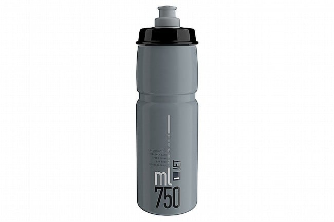 Elite Jet Water Bottle (750 ml) Grey w/ Black Logo