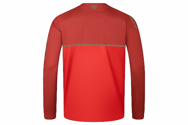 Endura Mens CORE Printed LS Tee Flame Red