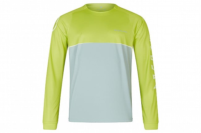 Endura Mens CORE Printed LS Tee Lime Green