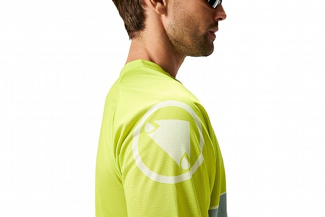 Endura Mens CORE Printed LS Tee Lime Green