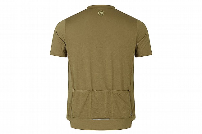Endura Mens Loop SS Zipped Jersey Tweed Green