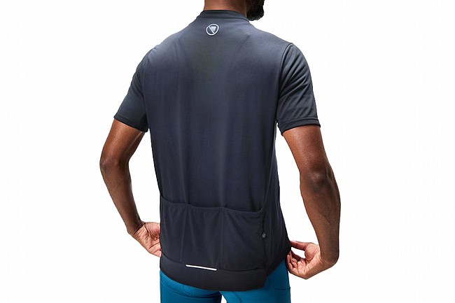 Endura Mens Loop SS Zipped Jersey Carbon Grey