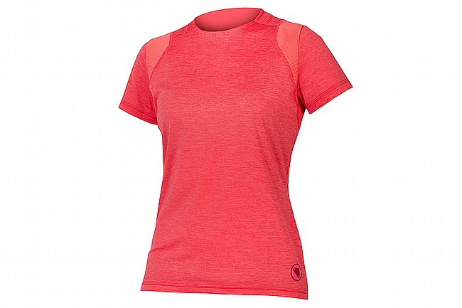 Endura Womens SingleTrack Short Sleeve Jersey Punch Pink