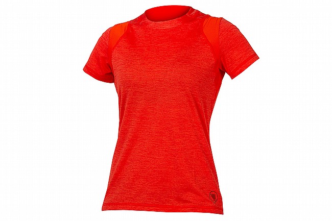 Endura Womens SingleTrack Short Sleeve Jersey Paprika