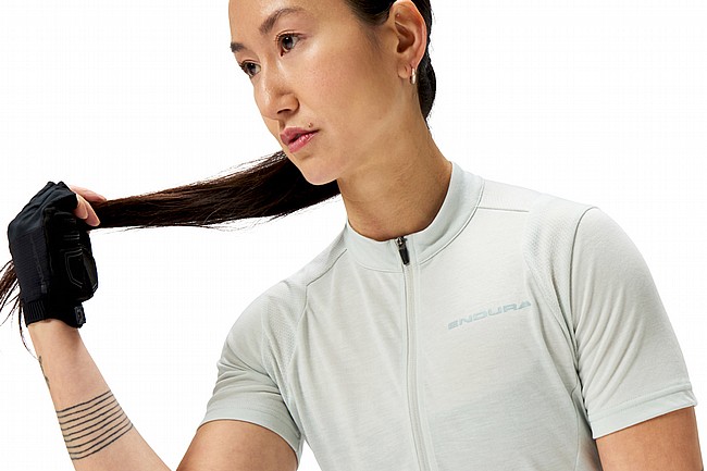 Endura Womens Loop SS Zipped Jersey Mains Grey
