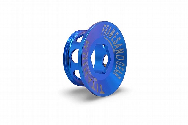 Frames And Gear Titanium Crank Arm Cover For Shimano Blue