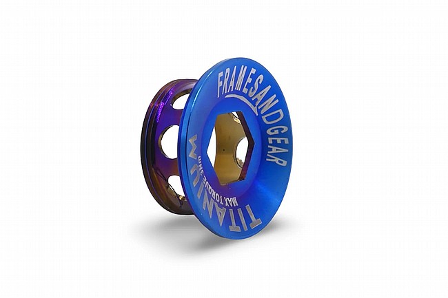 Frames And Gear Titanium Crank Arm Cover For Shimano Bronze Blue