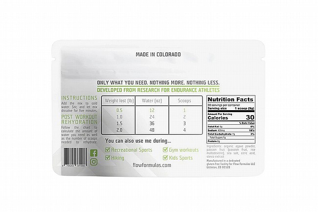 Flow Formulas Electrolyte Replacement Mix Passion Fruit