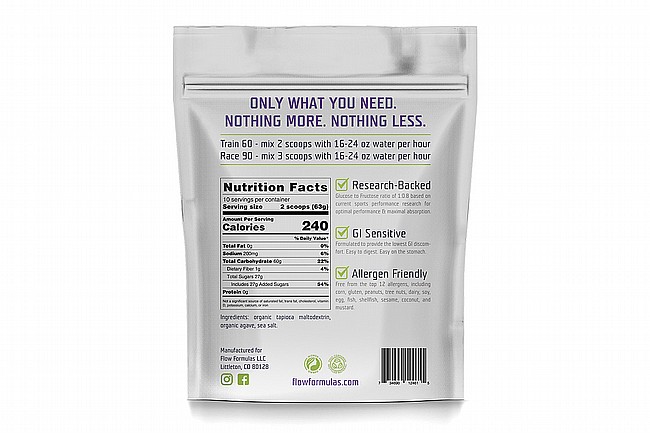 Flow Formulas Endurance Drink Mix (10 Servings Bag) 