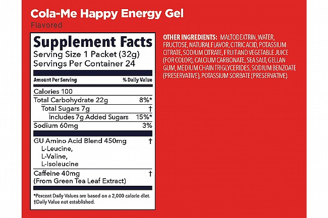 GU Energy Gels (Box of 24) Cola Me Happy w/ caffeine