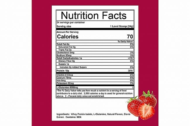 Hammer Nutrition Whey Protein Powder (24 Servings) Strawberry