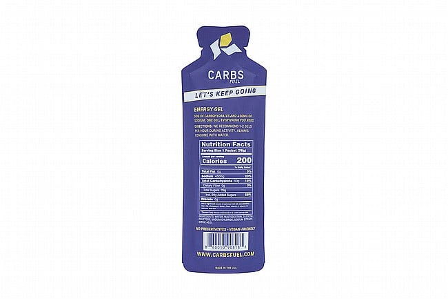 Carbs Fuel Original 50g Energy Gels Salted (Box of 12) 