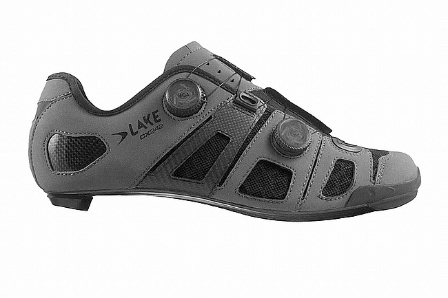 Lake CX242-X Wide Road Shoe Matte Grey/Black