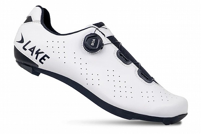 Lake CX178-X Wide Road Shoe White/Black