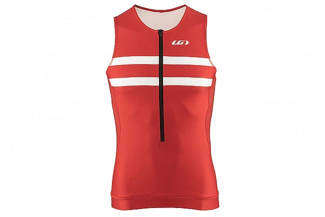 Louis Garneau Mens Sprint PRT Tri Sleeveless Jersey Barbados Cherry