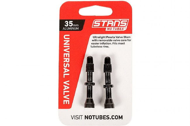 Stans NoTubes Alloy Tubeless Valve Stems 35mm - Black