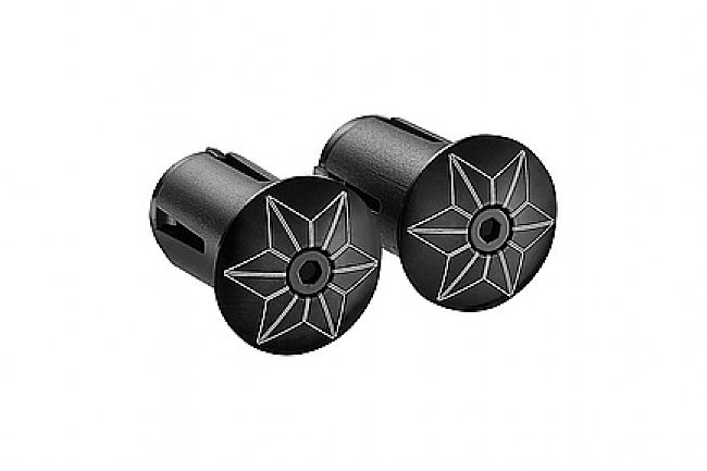 Supacaz Laser Etched Aluminum Bar Plugs Powder Coated Black