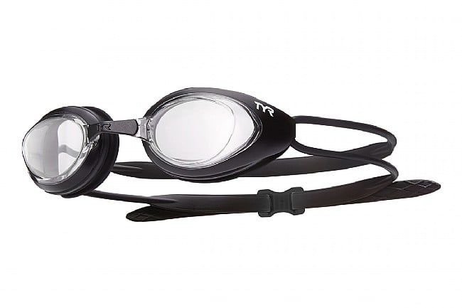 TYR Sport Black Hawk Racing Goggle Clear/Matte Black/Black