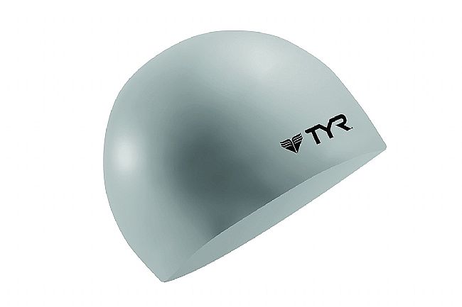 TYR Sport Silicone Swim Cap Silver