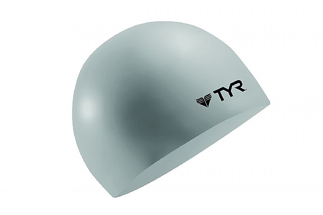 TYR Sport Silicone Swim Cap Silver