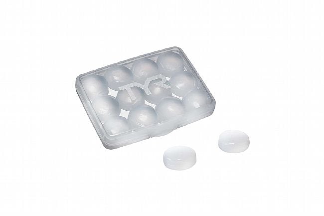 TYR Sport Soft Silicone Ear Plugs  Clear -12 Pack/6 Pairs