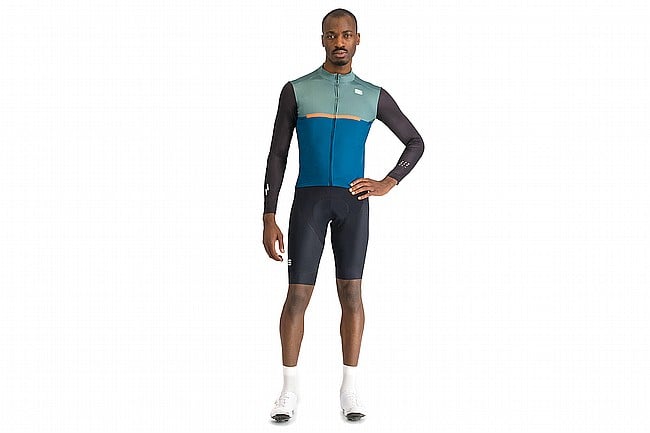 Sportful Mens Pista Thermal Jersey Blue Green Black Orange