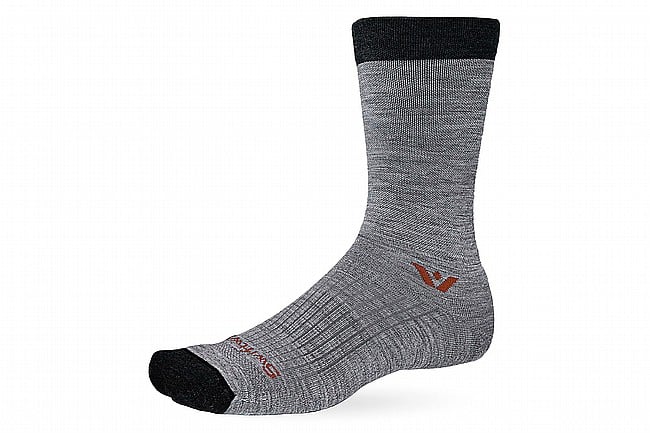 Swiftwick Pursuit Crew Merino Wool Sock Heather Crimson Stripe